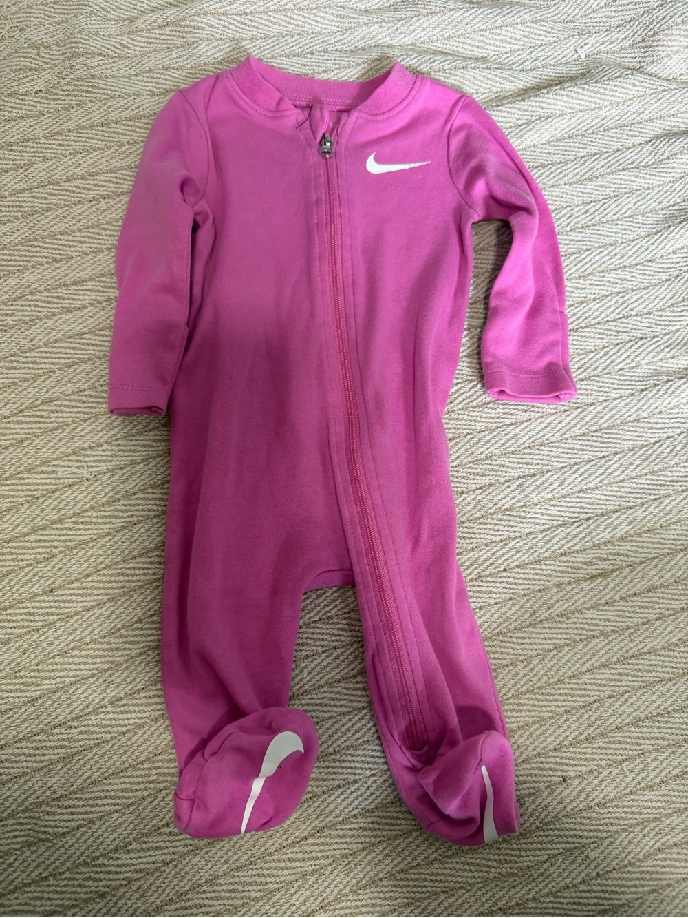 Nike Pink Footed Baby Pajama One-Piece Sleeper